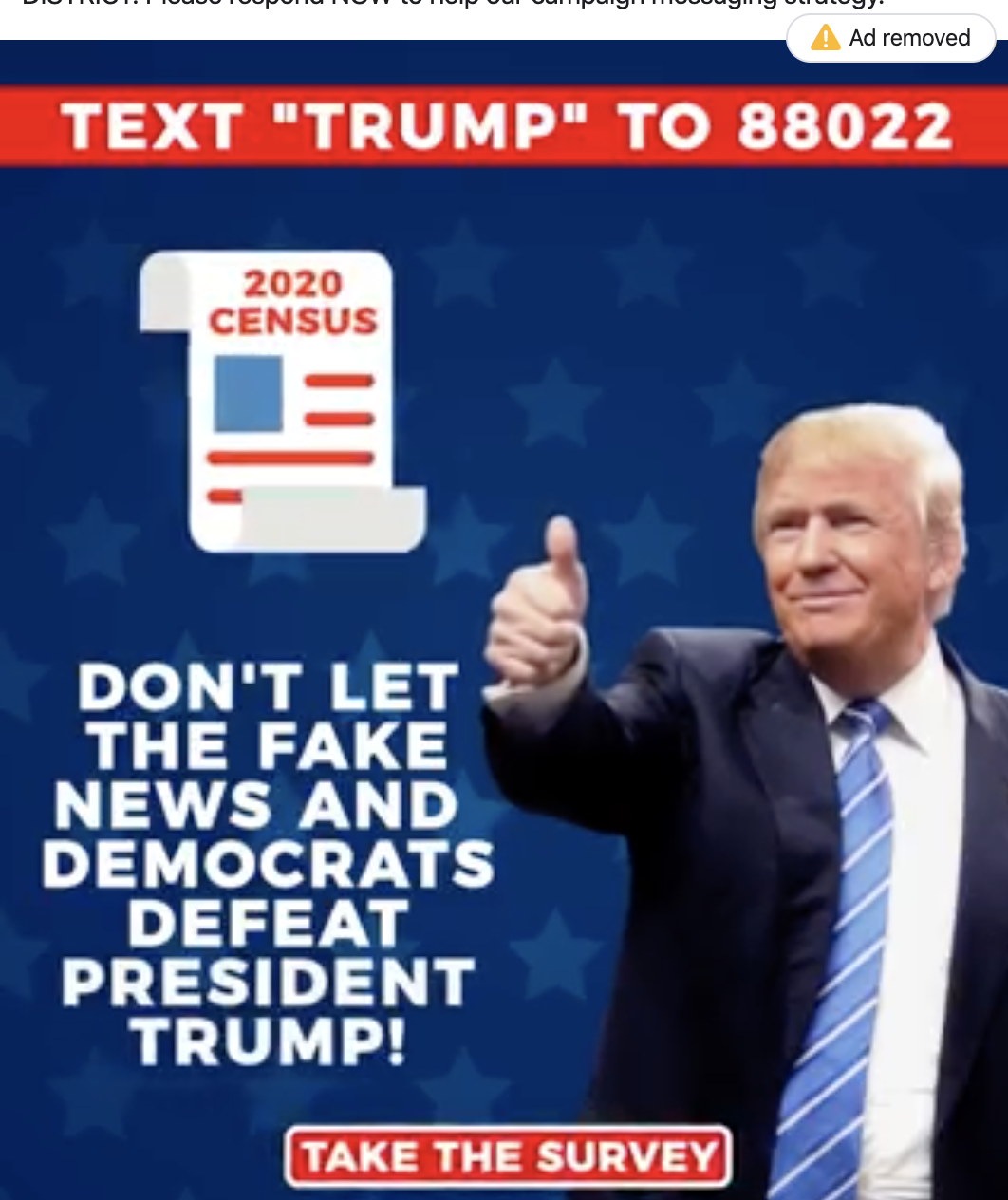 Trump campaign 'census' ad