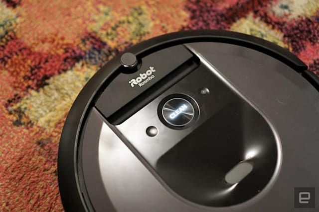 iRobot Roomba i7+ robot vacuum.